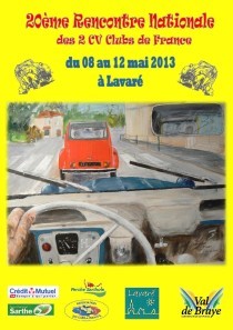 20ème rencontre nationale des 2 cv clubs de france Lavaré du 08 au 12 mai 2013